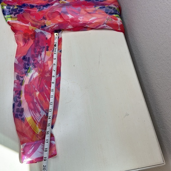 Soft Surroundings Sheer Multicolor Summer Festival Tunic Button Down Size L - Picture 16 of 16